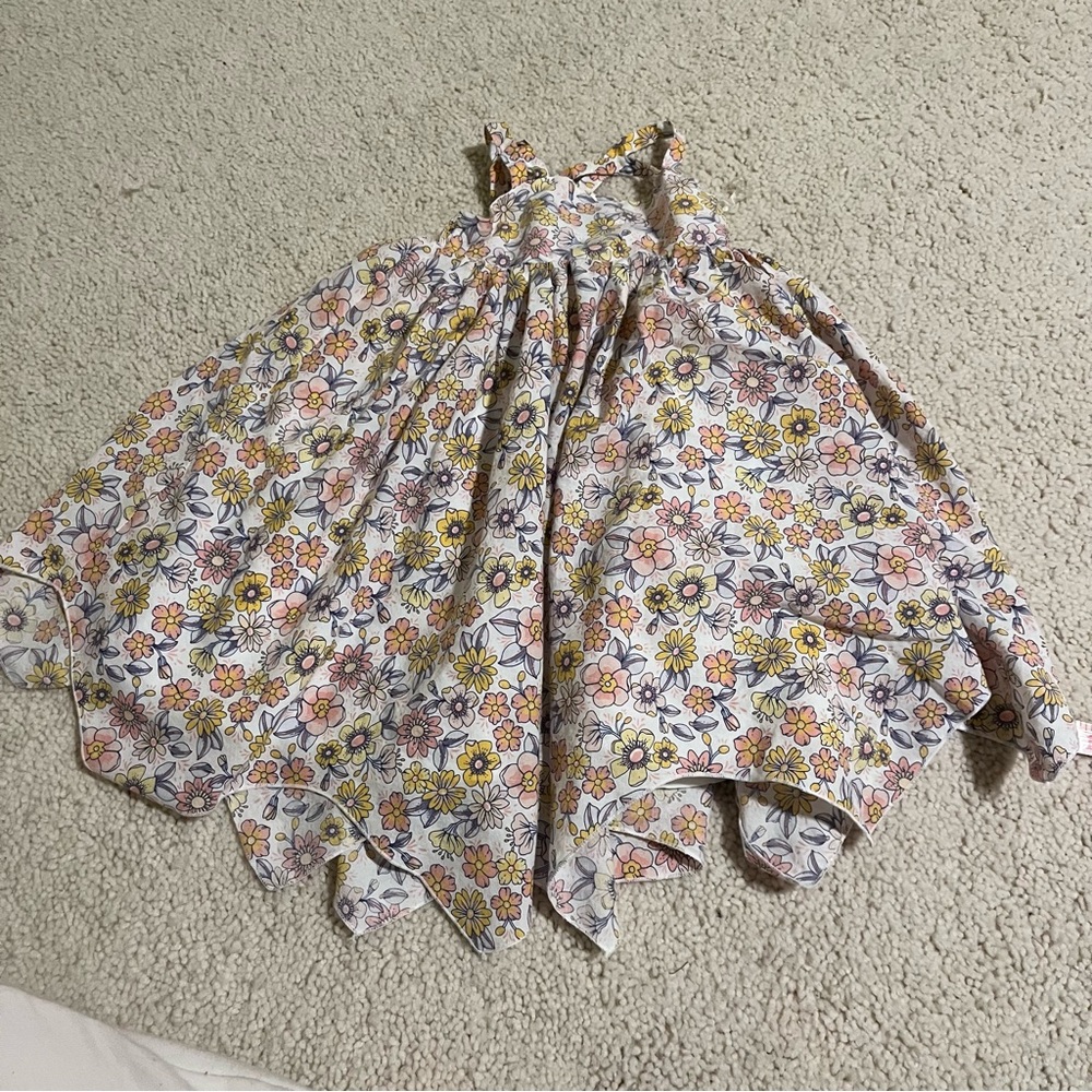 ⭐️3 for $30Tommy Bahama White Dress with Yellow, Pink Flowers Sundress Size 3T - Picture 10 of 10